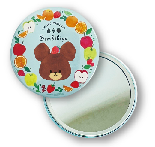 京橋千疋屋　購入特典「オリジナルデザインの缶ミラー」